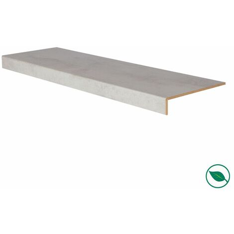 Forestea – Marche rénovation escalier stratifié 1000 x 300 x 56 mm – Light grey – PEFC 70% – Compatible avec contremarches et accessoires