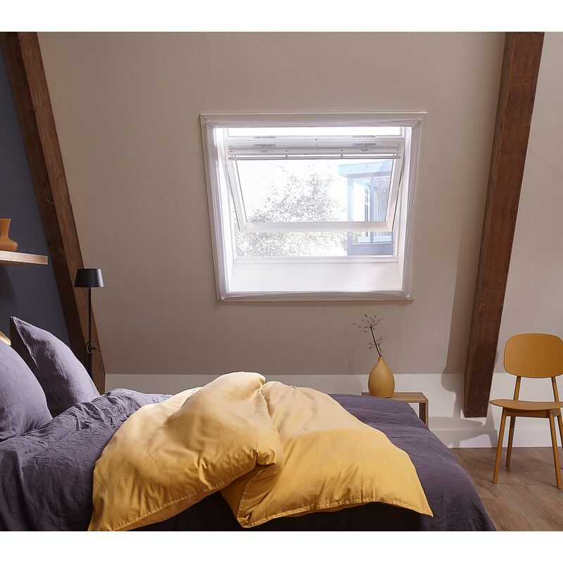 

Forestea - Mosquitera para ventana de techo (140 x 120 cm), color blanco - Blanc