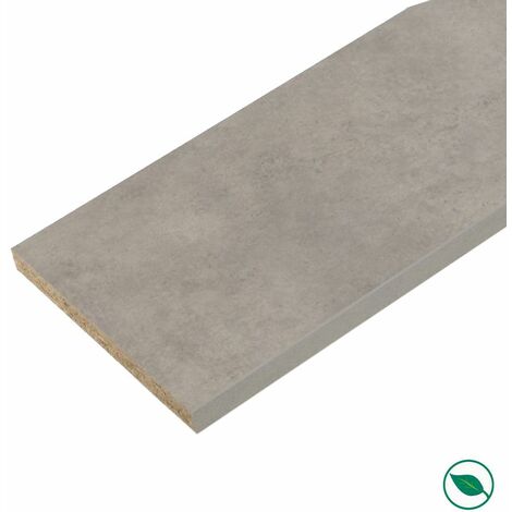 Forestea – Plan de travail stratifié béton 1850 x 610 x 28 mm – Label PEFC 75% – Surface facile à nettoyer – Résistance aux chocs et à l'humidité