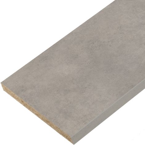 Forestea – Plan de travail stratifié béton 2770 x 640 x 38 mm – Label PEFC 75% – Surface résistante aux chocs et à l'humidité