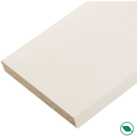 Forestea – Plan de travail stratifié blanc 1800 x 600 mm – Épaisseur 28 mm – Label PEFC 75% – Résistant aux usages quotidiens