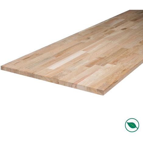 Forestea – Plateau en hêtre massif lamellé collé 1500 x 800 x 26 mm – Label FSC 100% – Surface de préparation pour cuisine et salle de bain