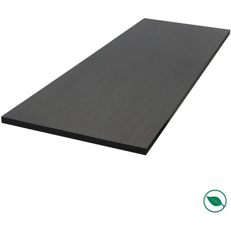 Forestea – Tablette bois mélaminée 1200 x 400 x 18 mm – Couleur noir élégant – Label PEFC 70% pour gestion durable des forêts