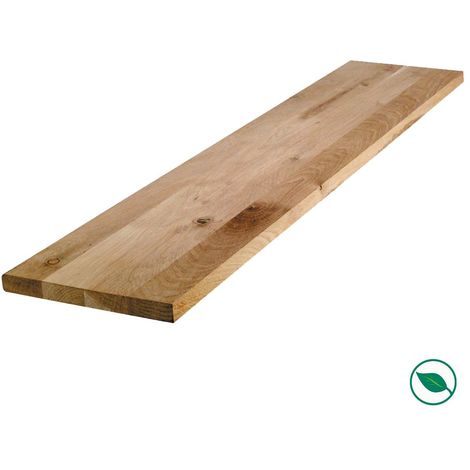 Forestea – Tablette en chêne massif lamellé collé 800 x 200 x 18 mm – Pour étagères et meubles – FSC mixte – Aspect authentique et chaleureux