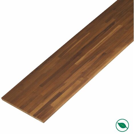 Forestea – Tablette en teck massif lamellé collé 2000 x 150 x 18 mm – Élégance et durabilité pour étagères murales – Compatible avec divers supports