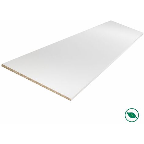 Forestea – Tablette mélaminée blanche 2000 x 300 x 16 mm – PEFC 75% – Surface lisse et résistante – Compatible avec équerres de fixation standard