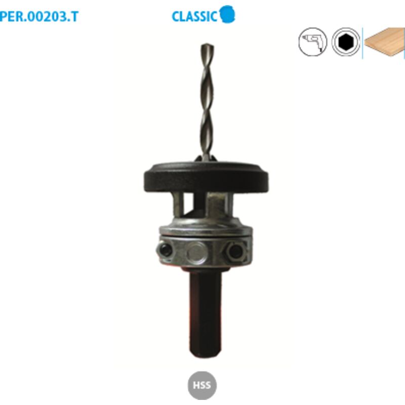 Leman - Punta per legno Classic ø 3,6 mm a 90 con svasatura