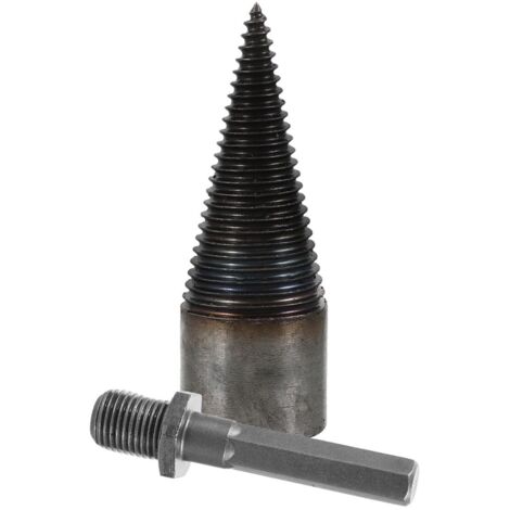 Foret à Bois de Chauffage 42 Mm Tige Hexagonale en Acier à Haute Teneur en Carbone, Foret Robuste pour Fendeuse de Bûches, Outil Polyvalent pour Perceuse Électrique, Accessoire