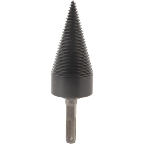 Foret à bois fendeur, pointe conique pour fendre bûches, manche carré 42mm