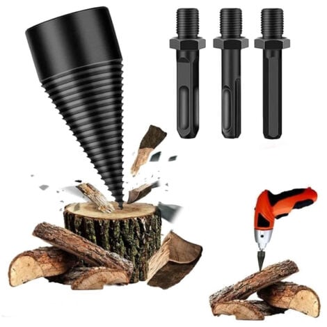Mxzzand Foret fendeur de bois Foret séparateur de bois électrique, jeu de  mèches de bricolage perceuse 45mm / 1,77 pouces