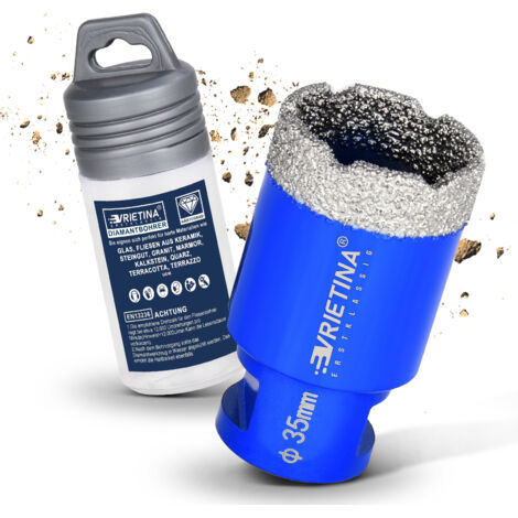 Foret à Carrelage 35mm Trépans Diamant M14 Forage Avec Filetage pour Meuleuse D'angle Sec et Humide Scie Cloche Couronnes pour Grès Cérame Porcelaine Marbre Granit Céramique
