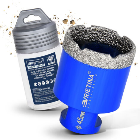 Foret à Carrelage 45mm Trépans Diamant M14 Forage Avec Filetage pour Meuleuse D'angle Sec et Humide Scie Cloche Couronnes pour Grès Cérame Porcelaine Marbre Granit Céramique