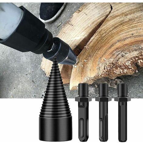 Mxzzand Foret fendeur de bois Foret séparateur de bois électrique, jeu de  mèches de bricolage perceuse 45mm / 1,77 pouces