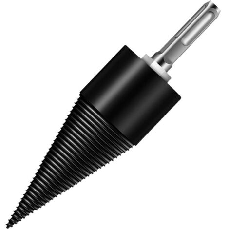 Foret à Fendre le Bois, Perceuse à Cône à Vis en Métal Fendeur de Bois de Chauffage Outils de Coupe de Bois （32 mm）