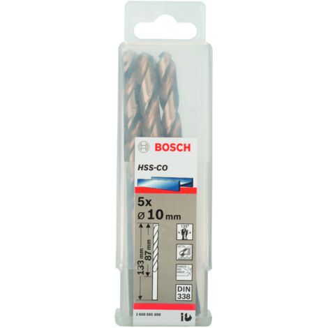 Foret à métaux HSS-Co DIN 338 (10 x 87 x 133 mm)  BOSCH 2608585898