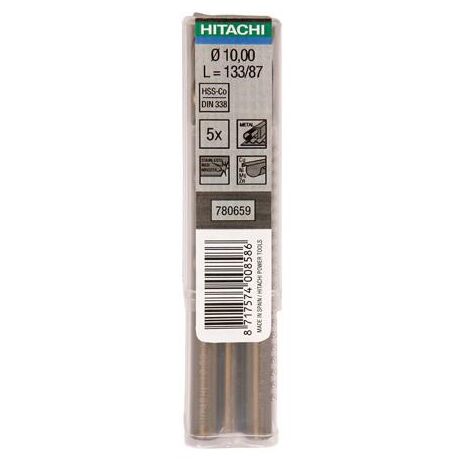 Foret à métaux HSS-Co DIN 338 Ø 10,0 mm x5 HIKOKI 780659