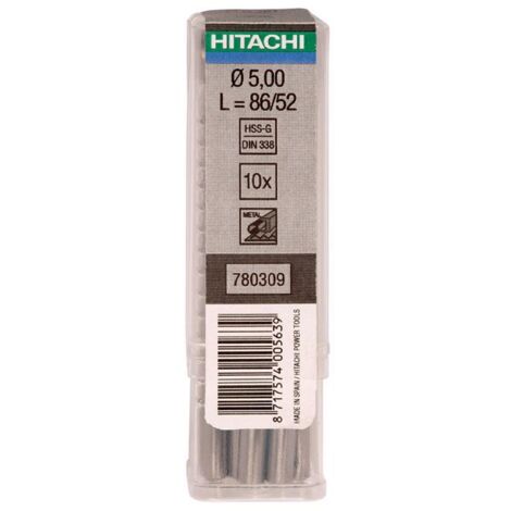 Foret à métaux HSS-G DIN 338 Ø4,8 mm x 10 HIKOKI 780307
