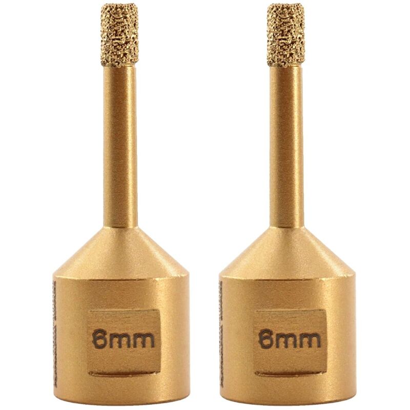 Roleader - Foret à noyau diamanté, diamètre de scie cloche 6 mm M14 Filetage brasé sous vide pour céramique porcelaine carrelage granit marbre