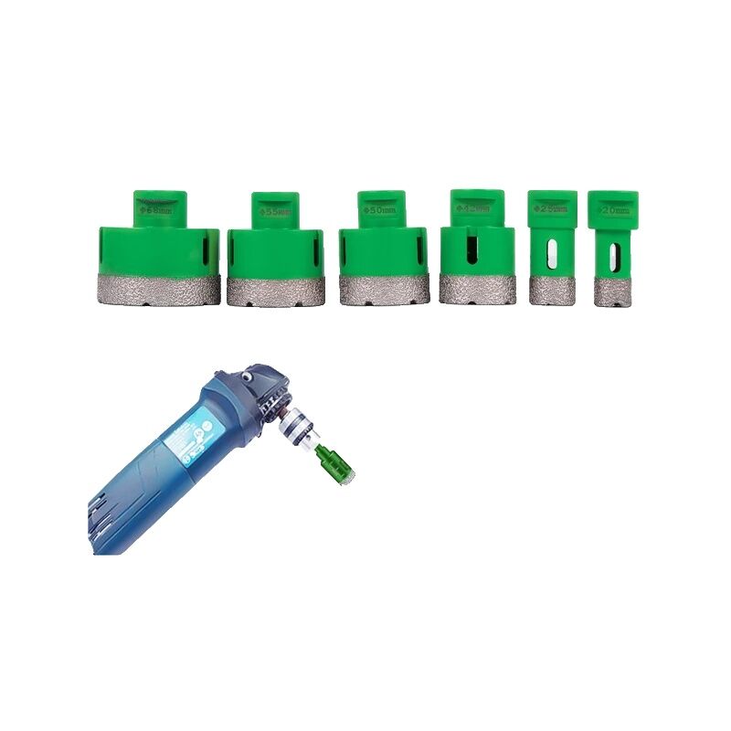 Foret à noyau diamanté, filetage M14, scie cloche pour carreaux de céramique, 6 embouts, ensemble 2