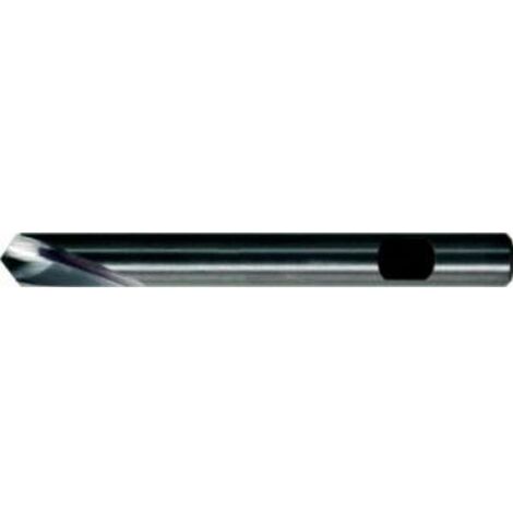 Foret à pointer CN en carbure monobloc, à queue cylindrique, 145°, surface sans revêtement, Ø h6 : 4 mm, Long. de goujure 12 mm, Long. totale 55 mm