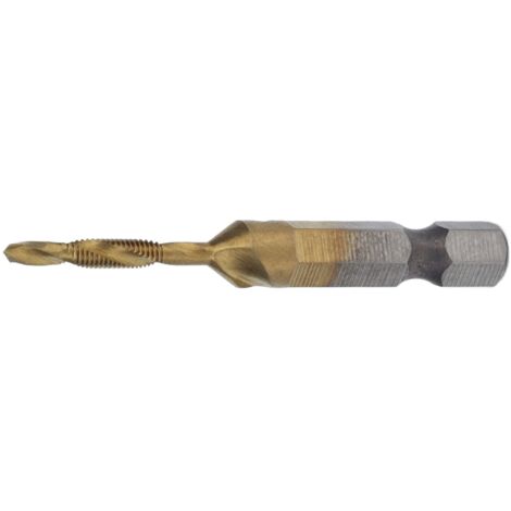 Foret à tarauder hexagonale revêtue titane M3 pour vissage bois, parfaite vis métriques