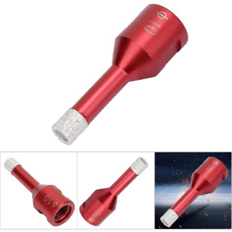 Foret à trépan brasé sous vide pour bois, scie cloche pour meuleuse d'angle, coupe-trou 10mm
