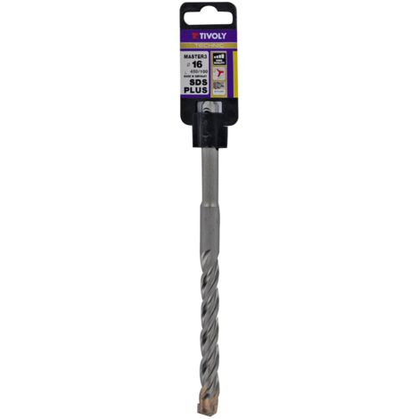 Foret Béton armé professionnel Ø 16 L 450 mm TIVOLY SDS PLUS 3 taillants de coupe MASTER 3 TECHNIC PRO