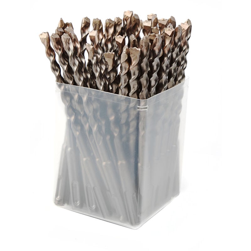 Pack de 50 Forets béton Twister plus 2 taillants sds plus - 108R ø 8 Long. Utile 50 Long. Totale 110