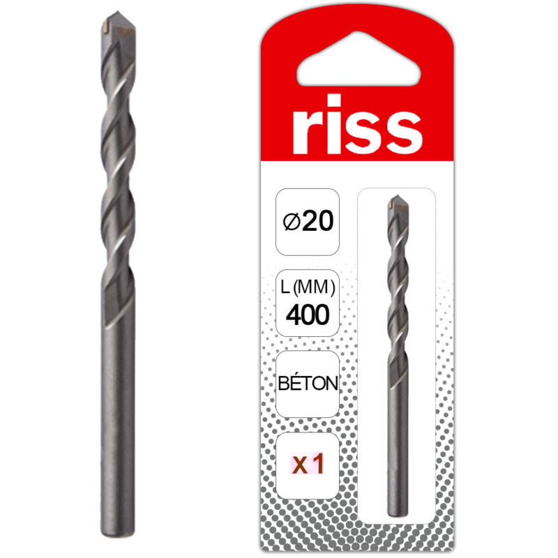 Riss - Foret béton industrie qualité Pro Ø20 x 400mm