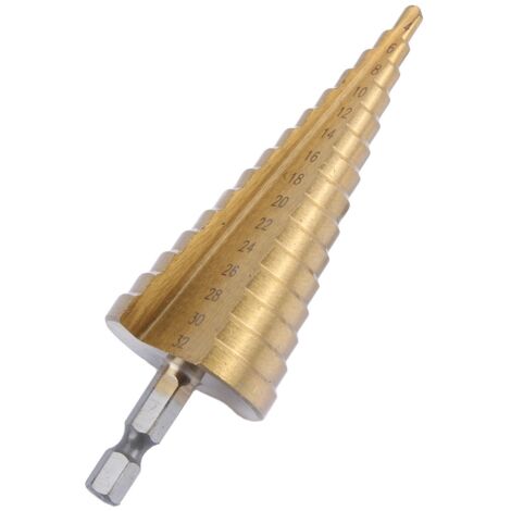 Foret conique étagé en titane HSS de haute qualité, 4-32 mm