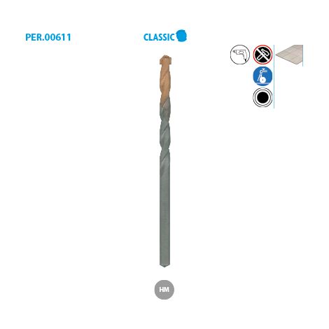 Leman - Foret Carbure Queue Cylindrique Diam6mm Carrelage