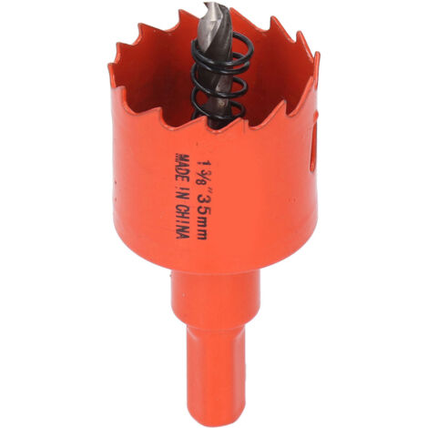 Foret de scie cloche en acier rapide, coupe bimétallique avec mandrin pour bois et métal 1-3/8 pouces (35 mm)