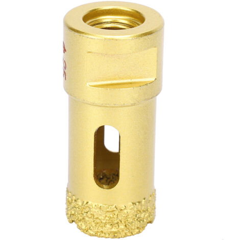 Foret Diamant 25mm pour Marbre, Perceuse à Diamant Brasé Or, Outil de Découpe Puissant pour Ouvertures