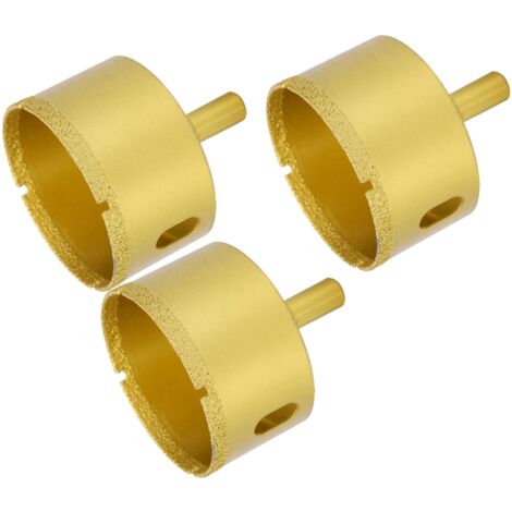 Foret Diamant 60mm 3 Pièces pour Céramique, Béton, Marbre, Granit - Perceuse Professionnelle