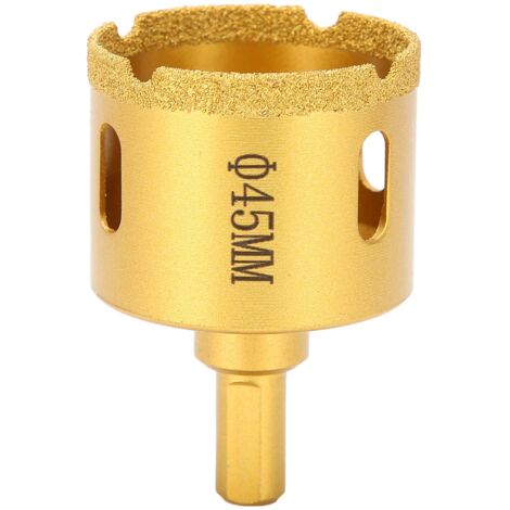 Foret diamant brasé 45mm pour marbre, verre, céramique, carrelage - Scie cloche pour perceuse manuelle ou électrique