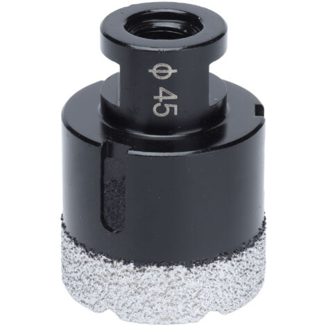 Foret diamant brasé 45mm pour perçage marbre, céramique, granit, filetage M14