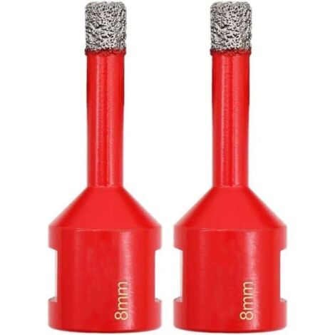 Foret Diamant Kit Trépan Carrelage - 2pièces 8mm avec filetage M14 pour percer porcelaine,céramique,carrelage,granit,marbre et pierre