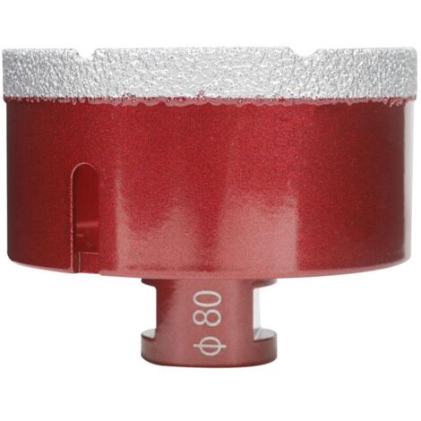Foret diamant pour carrelage 80 mm,Scie Cloche Diamant Foret avec Filetage M14 Pour Le Forage à Sec Ou Humide De Manière Sec En Porcelaine, Carrelage, Granit, Marbre, Verre