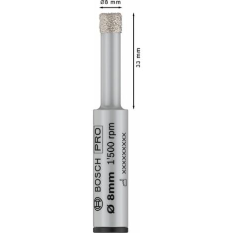 Foret diamant PRO Ceramic à sec 8x33x13mm BOSCH 2608599055