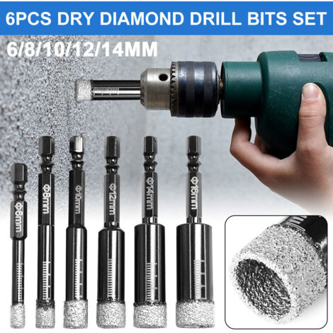 Foret diamanté 6-16 mm pour carrelage, granit, marbre, verre et céramique