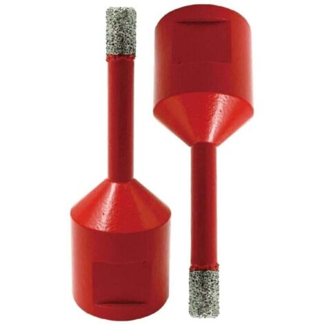 Foret diamanté 6 mm (1/4 po) - 2 pièces, foret diamanté brasé sous vide avec filetage 5/8-11, scie cloche diamantée pour porcelaine, céramique, granit, brique, marbre (standard 6 mm)