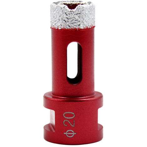 Foret diamanté avec filetage M14, foret à trous creux brasé haute performance pour carrelage/granit/marbre/porcelaine/verre/céramique (20 mm)