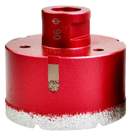 Foret diamanté avec filetage M14, foret à trous creux brasé haute performance pour carrelage/granit/marbre/porcelaine/verre/céramique (90 mm)