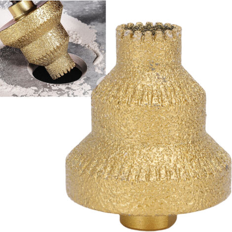 Foret diamanté étagé à chanfreiner M10, filetage 20 mm, 35 mm, 50 mm, alésoir conique multicouche, foret brasé en forme de pagode pour carrelage et marbre