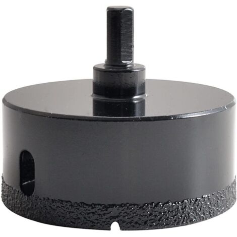 Foret diamanté pour scie cloche à noyau brasé 80 mm, coupe-trou creux pour verre, porcelaine, carrelage, marbre, céramique, granit