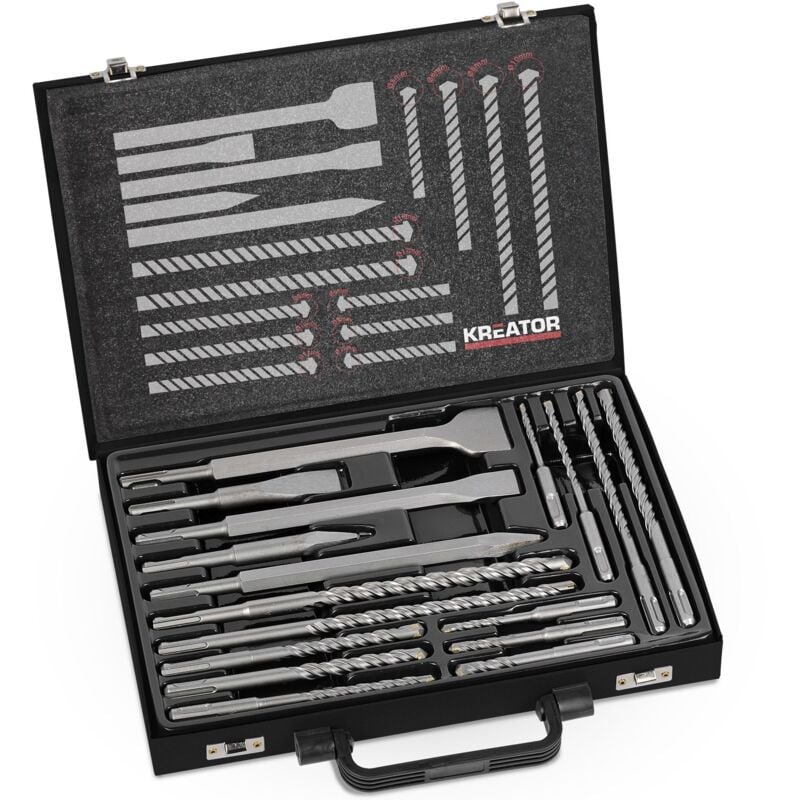 Varo - Foret et burin sds + en mallette de 17 éléments