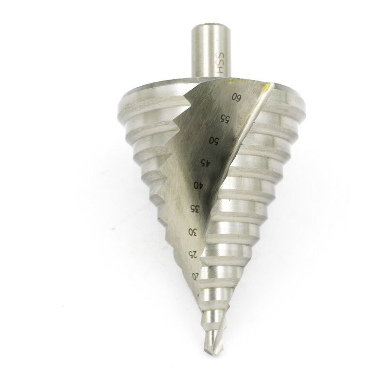 Foret étagé à cannelure en spirale 6-60MM, foret à plaque d'acier, foret étagé, foret hélicoïdal polyvalent, ouvre-trou/expansion de trou