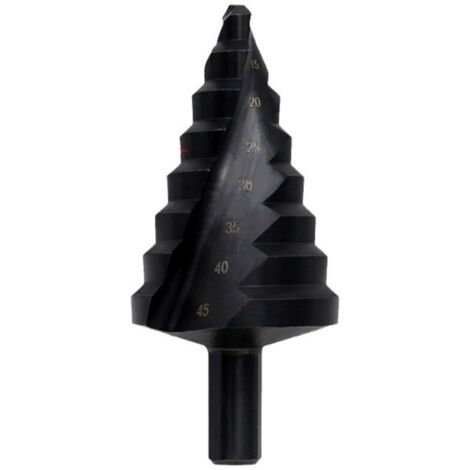 Foret Etage, Foret Conique Hss de 10 À 45 Mm, Foret Fraise Meche Etage, Idéal pour Le Métal, Le Bois, Les Plastiques, Laiton