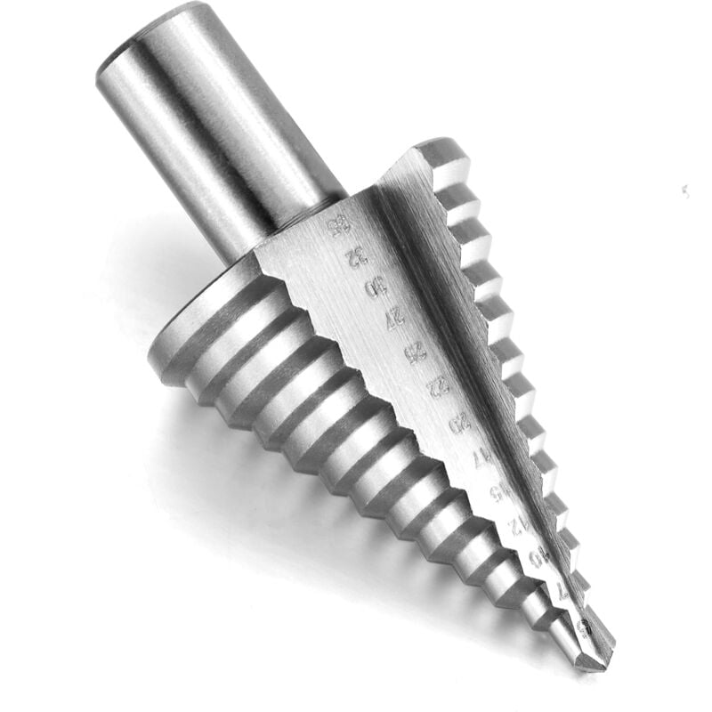 Foret Étagé Fraise Conique à Double Fente (5mm-35mm) avec Revêtement Titane 13 étapes foret metal - foret et fraise conique pour Métal, Bois