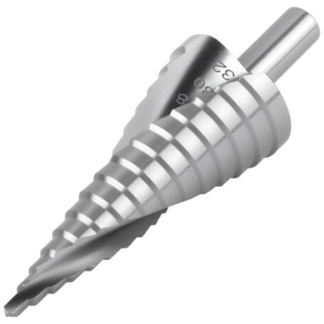 Foret Étagé HSS 4-32mm, 15 Étapes Fraise Metal Etage Tige Triangulaire 10mm, Conique pour Métal Acier Bois Aluminium Plastique, Utilisation Universelle Outil de Perçage Précision -